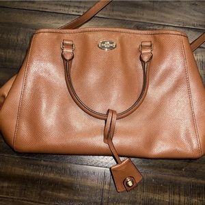 BROWN COACH SATCHEL /CROSSBODY GOLD HARDWARE REMOVABLE STRAP